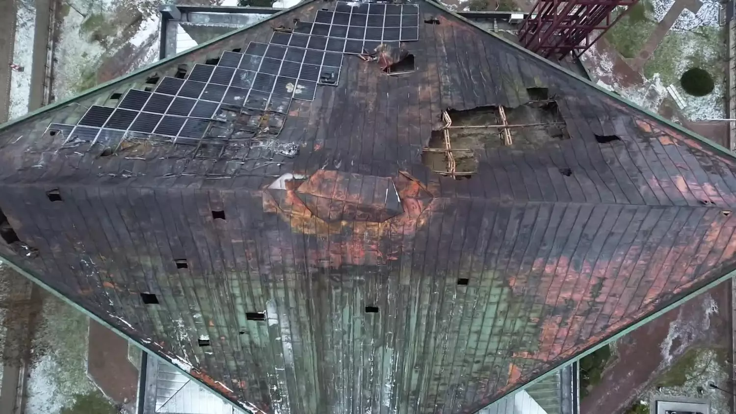 Kościół przy ul. Kunickiego dzień po pożarze (2)