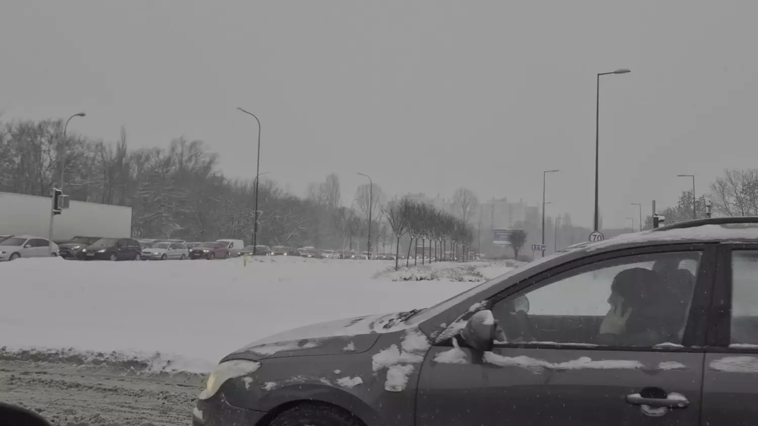 Atak zimy w Lublinie. Ulice zakorkowane.